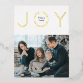 Joy Golden Folie Holiday Briefkaart (Voorkant)