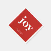 Joy Golf Holiday Personalized Name Typography Red Servet (Hoek)