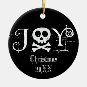 Joy Gothic Kerstmis Keramisch Ornament