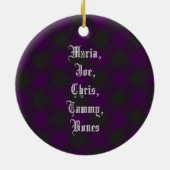 Joy Gothic Kerstmis Keramisch Ornament (Achterkant)