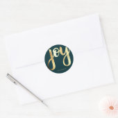 Joy Green et Gold Typographie Sticker de Noël (Enveloppe)