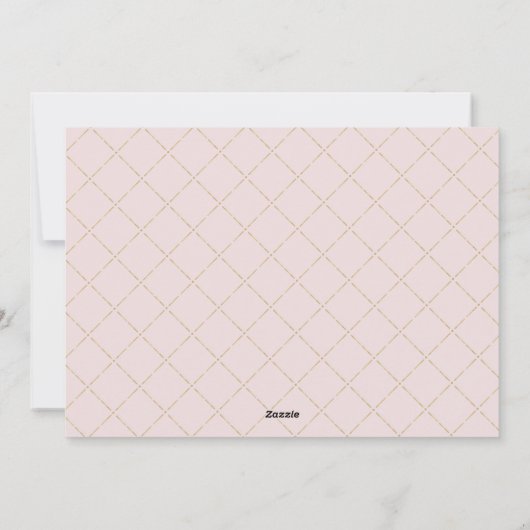 JOY Green Floliage Blush Pink Carte de Noël (Dos)