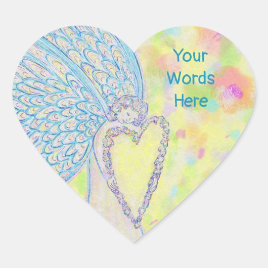 Joy Guardian Angel Art Autocollant personnalisé (Devant)