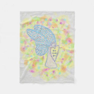 Joy Guardian Angel Custom Fleece Blanket