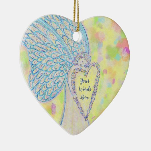 Joy Guardian Angel Custom Holiday Cadeau Ornement (Droite)