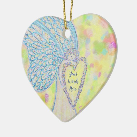 Joy Guardian Angel Custom Holiday Cadeau Ornement (Gauche)