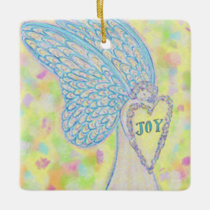 Joy Guardian Angel Custom Holiday Gift Ornament