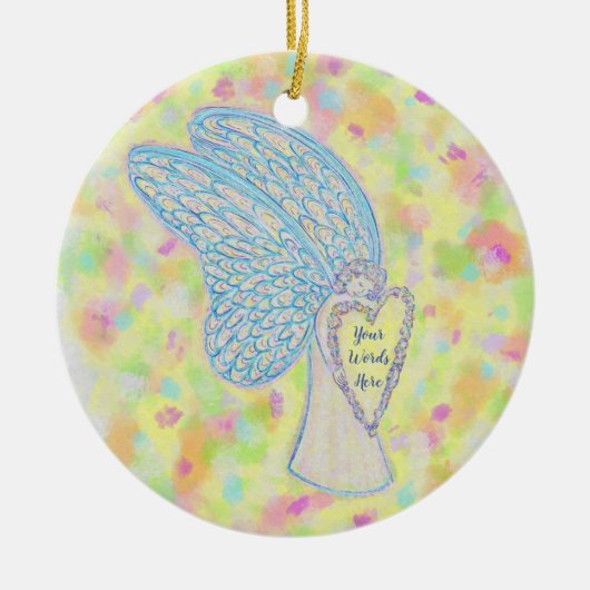 Joy Guardian Angel Custom Holiday Gift Ornament (Voorkant)