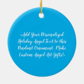 Joy Guardian Angel Custom Holiday Gift Ornament (Achterkant)