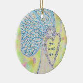 Joy Guardian Angel Custom Holiday Gift Ornaments Keramisch Ornament (Rechts)