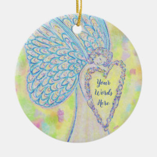 Joy Guardian Angel Custom Holiday Ornements cadeau