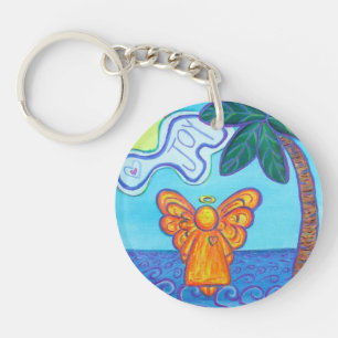 Joy Guardian Beach Angel Custom Sleutelhanger