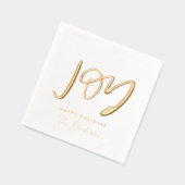 Joy Hand-Lettered Holiday Folie Servetten (Links)