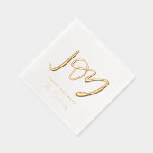 Joy Hand-Lettered Holiday Folie Servetten (Rechts)