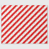 Joy Heart Pattern op Striped Red and White Cadeaupapier (Vlak)