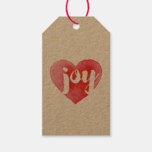 Joy Heart Vakantie Labels Cadeaulabel