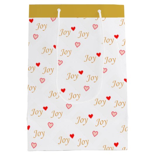 Joy Hearts Medium Cadeauzakje (Achterkant)