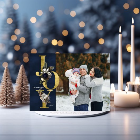Joy Holiday Carte photo