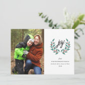 Joy Holiday Carte photo Salutation (Debout devant)