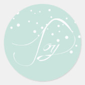Joy Holiday Kerstmis Ronde Sticker (Voorkant)