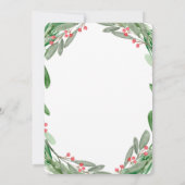 Joy Holiday Mistletoe Baby shower Uitnodiging (Achterkant)