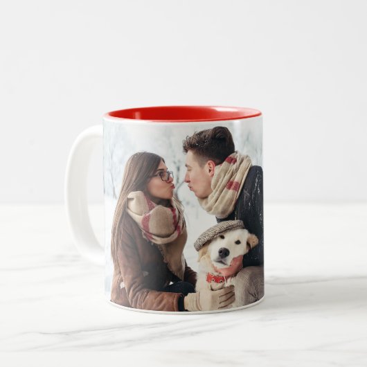 Joy Holiday Photo Mug (Devant gauche)