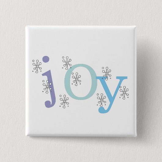 JOY Holiday Tshirts en Gifts Vierkante Button 5,1 Cm (Voorkant)