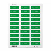 Joy Holiday Whimsical Script Green Custom Etiket (Full Sheet)
