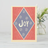Joy Holiday Wishes Christmas Kaart (Staand voorkant)