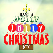 Joy Holly kerstsierbomen Raamsticker (Vel 3)