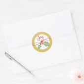 Joy Holly Stickers Gold et Red Christmas (Enveloppe)