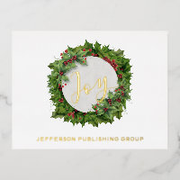 Joy Holly Wreath Modern Zakelijk Bedrijfsleven