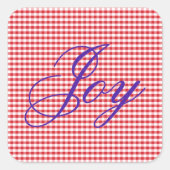 Joy Homemade kerstfeestdag Vierkante Sticker (Voorkant)