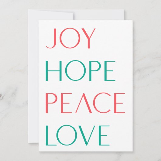 Joy, Hope, Love, Peace (Voorkant)
