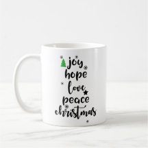 Joy Hope Love Peace Kerstfeest Funny