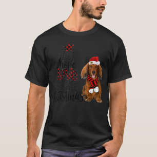 Joy Hope Love Peace Red Long Haire Dach T-shirt