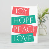 Joy, Hope, Love, Peace Wishing All Favs (Staand voorkant)