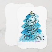 Joy Hope Peace Love Tree Feestdagenkaart (Voorkant / Achterkant)