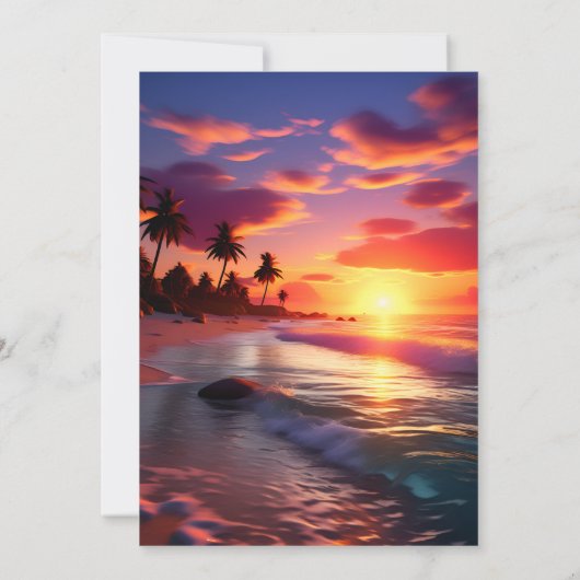 Joy hula Luau Surf aloha hawaiian 1st birthday Inv Kaart (Achterkant)