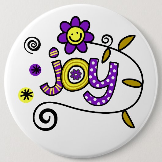 Joy I Doodles I Colossal 6x6 Button (Voorkant)