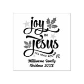 JOY IN JESUS Personalized Christian Christmas Rubberstempel (Afrduk)