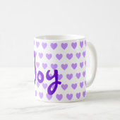 Joy in Paars Koffiemok (Voorkant rechts)