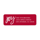Joy in White Etiket (Voorkant)