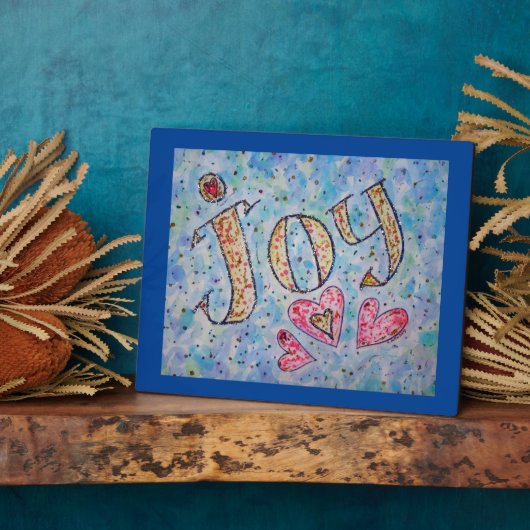 Joy Inspirational Word Peinture Poème Plaque (Côté)
