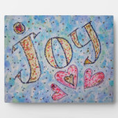 Joy Inspirational Word Peinture Poème Plaque (Devant)