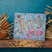 Joy Inspirational Word Peinture Poème Plaque (Côté)