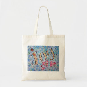 Joy Inspirerend Woord Kunst Canvas tas