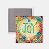 Joy Inspirivity ONE WORDFun Trendy Vrolijk Magneet (Voorkant / Achterkant)