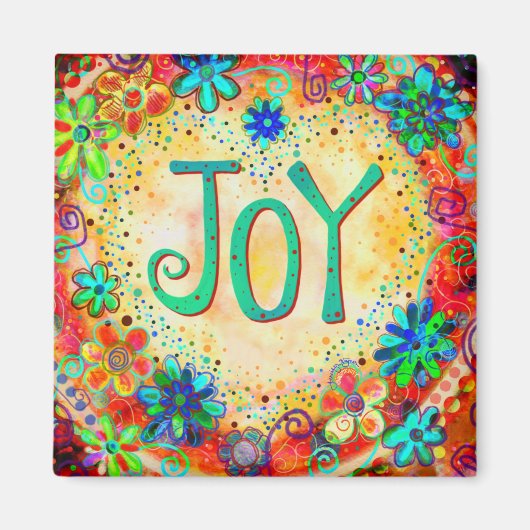 Joy Inspirivity ONE WORDFun Trendy Vrolijk Magneet (Voorkant)