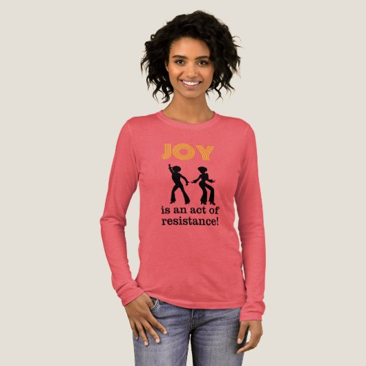 Joy is an act of resistance! - long sleeve tee Tri-Blend shirt (Voorkant)